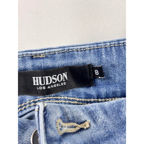 Hudson Signature Flap Pocket Bootcut Jeans Mid Rise Light Wash 2000s Revival SZ8 - Picture 3 of 11